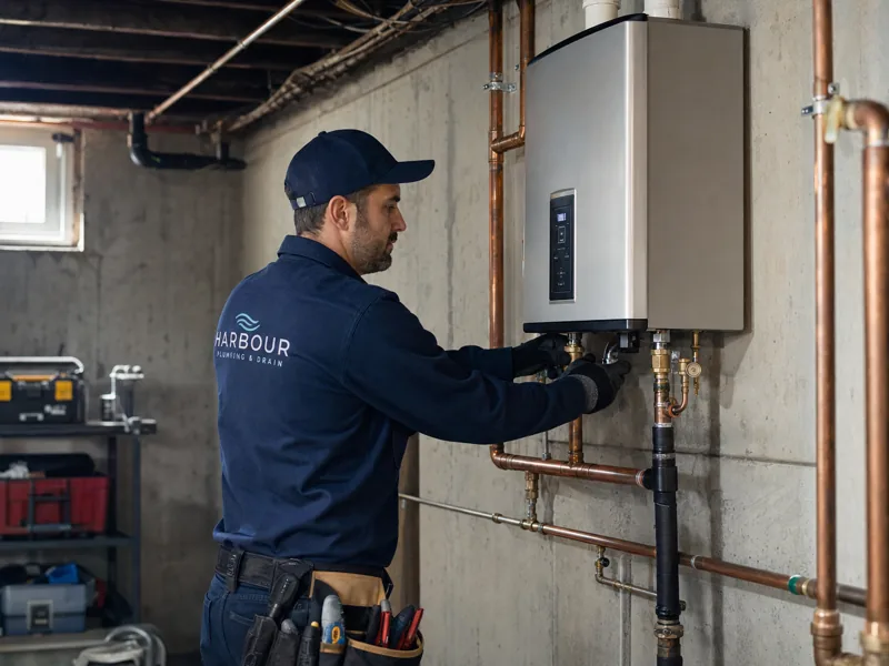 Tankless water heater installation